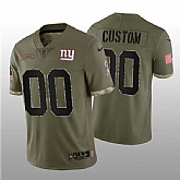 Men's New York Giants ACTIVE PLAYER Custom 2022 Olive Salute To Service Limited Stitched Jersey,baseball caps,new era cap wholesale,wholesale hats